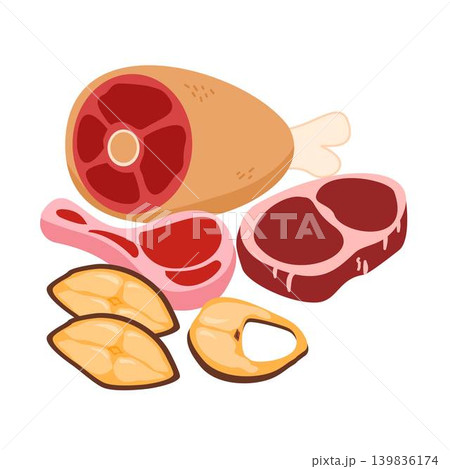 protein food, protein rich foods for a balanced and healthy diet 139836174