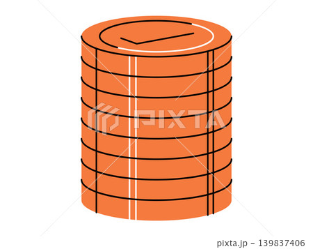 Stack of orange coins with checkmark vector illustration. Financial success, payment confirmed, savings goal, banking, investment profit, transaction complete. Cylinder of currency with tick mark Stack of orange coins with checkmark vector illustration. Financial success, payment confirmed, savings goal, banking, investment profit, transaction complete. Cylinder of currency with tick mark 139837406