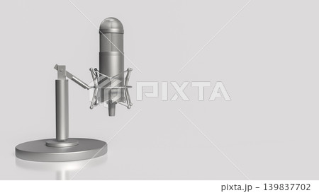 Professional Studio Microphone For Podcast Recording 3d render. 139837702