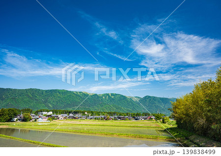 奥琵琶湖の田園風景　滋賀県高島市マキノ町 139838499