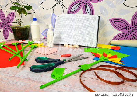 open notebook with diagrams for creativity 139839378