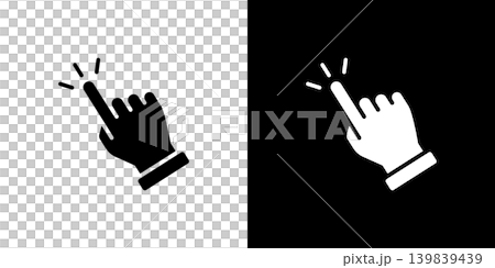 Simple icon of a tapping/clicking hand Simple icon of a tapping/clicking hand 139839439