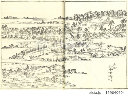 江戸名所図会：渋谷氷川明神社 139840604