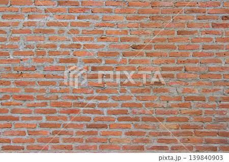 Old ancient brick wall background and texture for design decoration interior and exterior. Old ancient brick wall background and texture for design decoration interior and exterior. 139840903