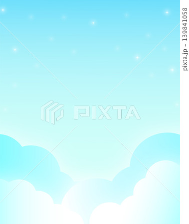 空と雲のゆめかわフレーム背景 横長 4:5 縦型 空と雲のゆめかわフレーム背景 横長 4:5 縦型 139841058