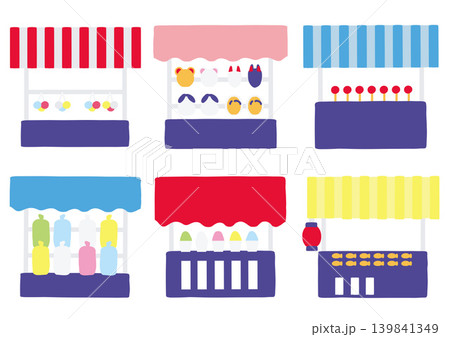 かわいい屋台イラスト かわいい屋台イラスト 139841349