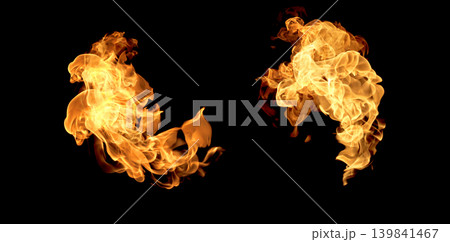 Fire flames collection isolated Fire flames collection isolated 139841467
