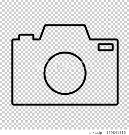 Simple illustration icon of a camera (line drawing) 002 Simple illustration icon of a camera (line drawing) 002 139841516