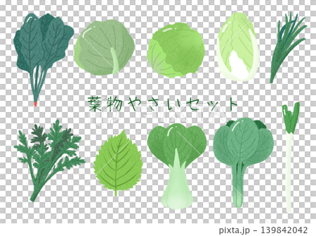 A set of various leafy vegetables A set of various leafy vegetables 139842042