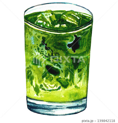 Iced Matcha Green Tea Drink Iced Matcha Green Tea Drink 139842118