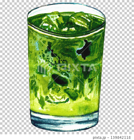 Iced Matcha Green Tea Drink Iced Matcha Green Tea Drink 139842118