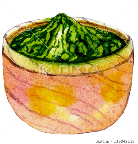 Rustic Bowl of Matcha Powder 139842119
