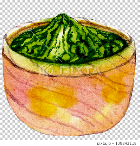 Rustic Bowl of Matcha Powder 139842119