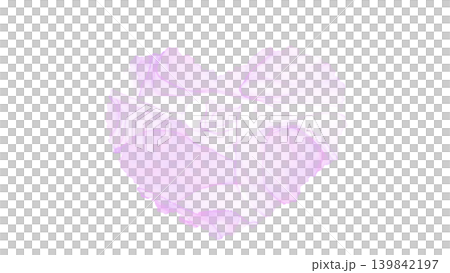 パープルのアルコールインク調のハート型マーブルイラスト 139842197