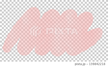 A flat, horizontally oriented pink illustration of a fluffy cloud. A flat, horizontally oriented pink illustration of a fluffy cloud. 139842218