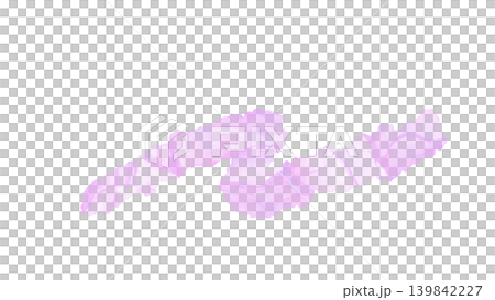 パープルの水彩ブラシストロークの装飾ラインイラスト 139842227