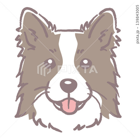 犬の顔のイラスト素材。ベクター 139843005