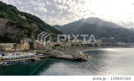 View of Maiori on the Amalfi Coast in Italy. 139843169