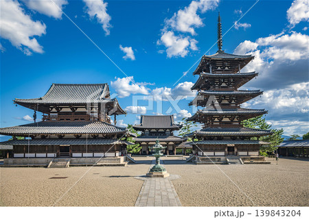 奈良 世界遺産法隆寺 西院伽藍 奈良 世界遺産法隆寺 西院伽藍 139843204