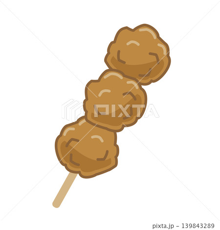 串に刺さった美味しそうな唐揚げのイラスト 串に刺さった美味しそうな唐揚げのイラスト 139843289