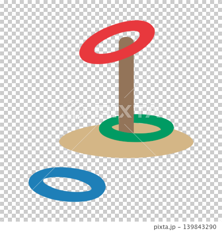 縁日の輪投げ遊びのイラスト 139843290