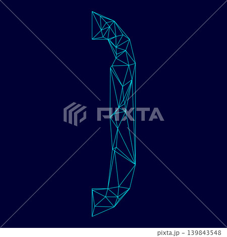 Accessories for door low poly triangulation triangulated polygonal electric cyan blue vibrant aqua neon color vector illustration image outline contour line Accessories for door low poly triangulation triangulated polygonal electric cyan blue vibrant aqua neon color vector illustration image outline contour line 139843548