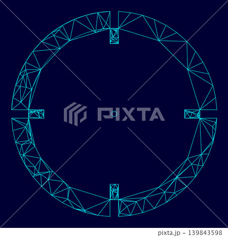 Sight low poly triangulation triangulated polygonal electric cyan blue vibrant aqua neon color vector illustration image outline contour line Sight low poly triangulation triangulated polygonal electric cyan blue vibrant aqua neon color vector illustration image outline contour line 139843598