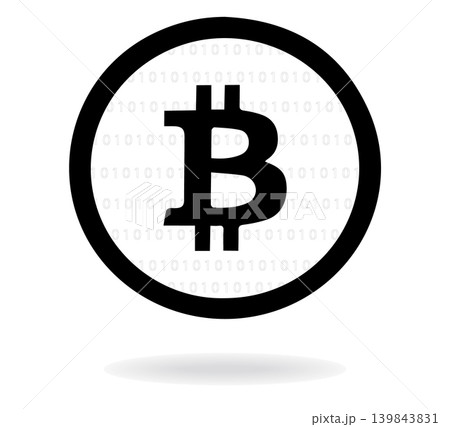 Bitcoin sign, cryptocurrency vector illustration 139843831