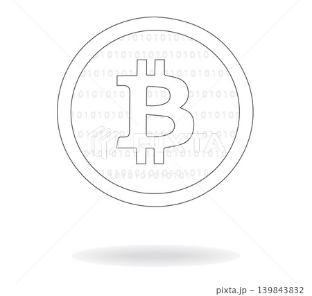 Bitcoin sign, cryptocurrency vector illustration Bitcoin sign, cryptocurrency vector illustration 139843832