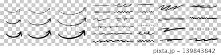 Handwritten arrow and underline decoration set Handwritten arrow and underline decoration set 139843842