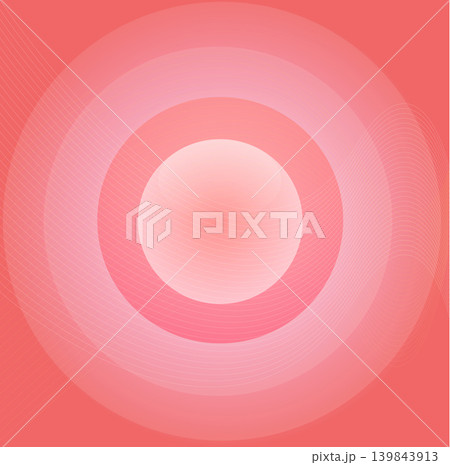 Coral abstract background with round abstract spheres 139843913