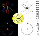 Atom black and white vector symbols 139843916