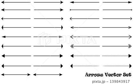 Arrow icons set, vector illustration 139843917