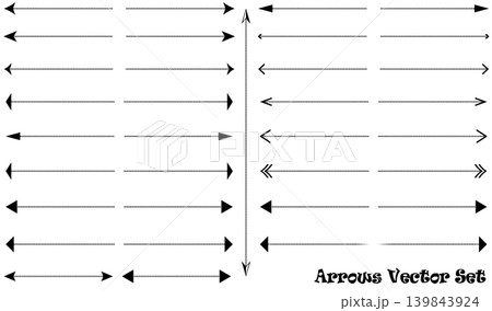 Arrow icons set, vector illustration 139843924