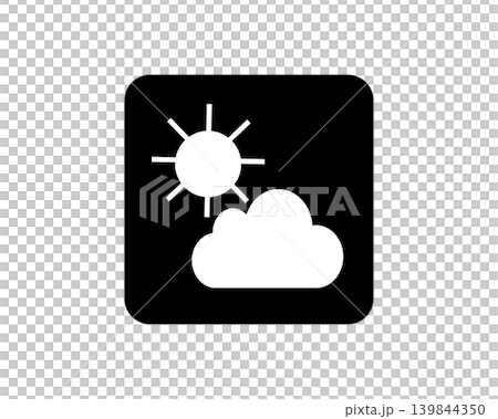 シンプルな天気のアイコン シンプルな天気のアイコン 139844350