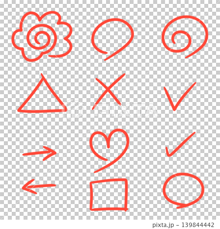 A set of simple, hand-drawn icons for scoring. A set of simple, hand-drawn icons for scoring. 139844442