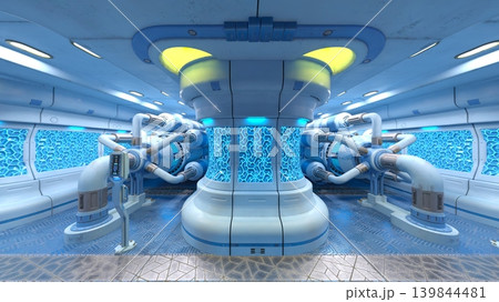 宇宙船内の風景 139844481