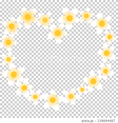Daisy flowers heated shapes Daisy flowers heated shapes 139844487