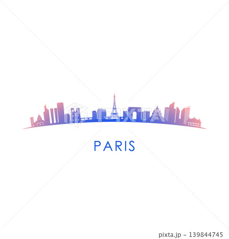 Paris skyline silhouette.  139844745