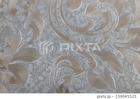 Elegant damask wallcovering texture with classic floral pattern Elegant damask wallcovering texture with classic floral pattern 139845525