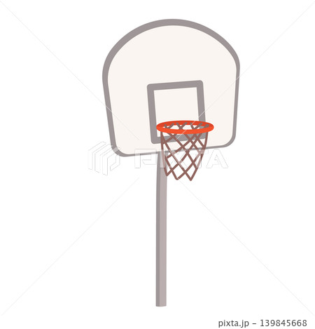 Basketball Hoop And Backboard Illustration Basketball Hoop And Backboard Illustration 139845668