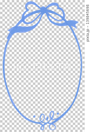 Blue Ribbon Frame with Bow Blue Ribbon Frame with Bow 139845698