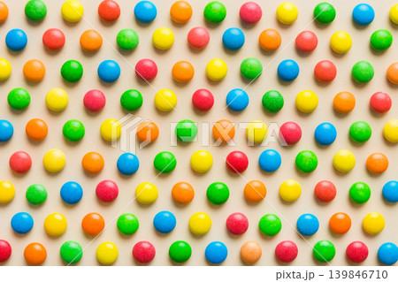 colorful candies as background top view. Seamless pattern with candy. Many sweet candies close-up colorful candies as background top view. Seamless pattern with candy. Many sweet candies close-up 139846710