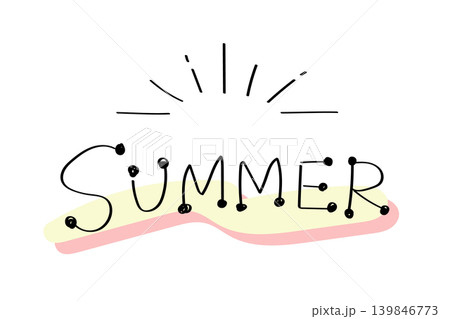 手書きのかわいい「SUMMER」の文字 139846773