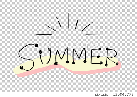 手書きのかわいい「SUMMER」の文字 139846773