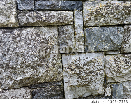 Brick And Natural Stones Pattern Close View Background 139847578