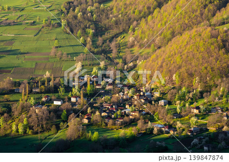 A village in the spring mountains. Georgia. A village in the spring mountains. Georgia. 139847874