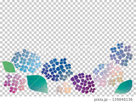 Hydrangea frame illustration part for the rainy season (transparent background) Hydrangea frame illustration part for the rainy season (transparent background) 139848136