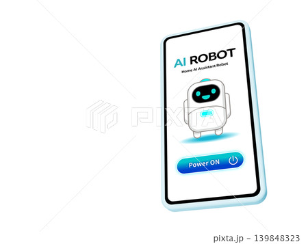 AIロボットアプリを表示するスマートフォン 139848323