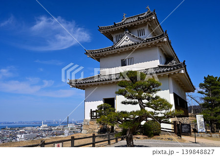 讃岐国　丸亀城の石垣や櫓等の様子 139848827